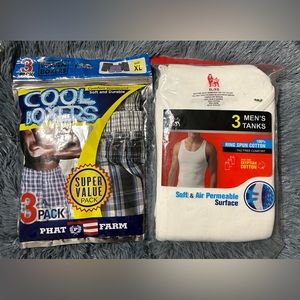 004 BUNDLE: Mens tank top and boxer shorts size XL